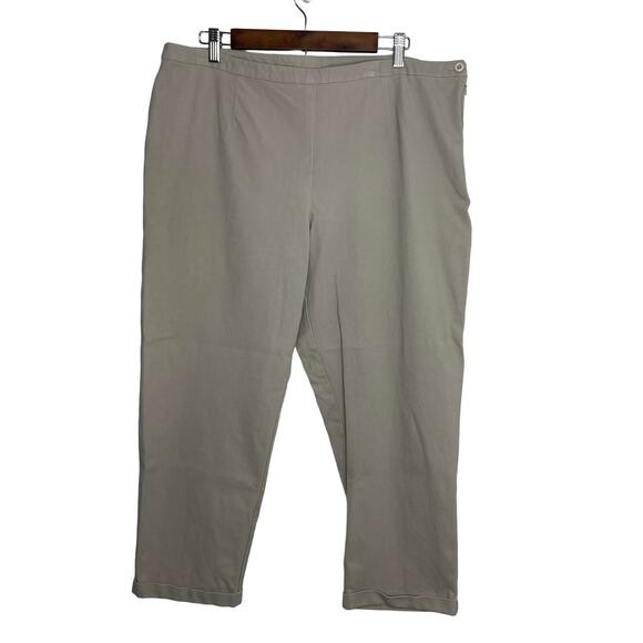 Chico's pants khakis women's 16 vanity size 3 side zip classic cuffed stretchy - Picture 1 of 16
